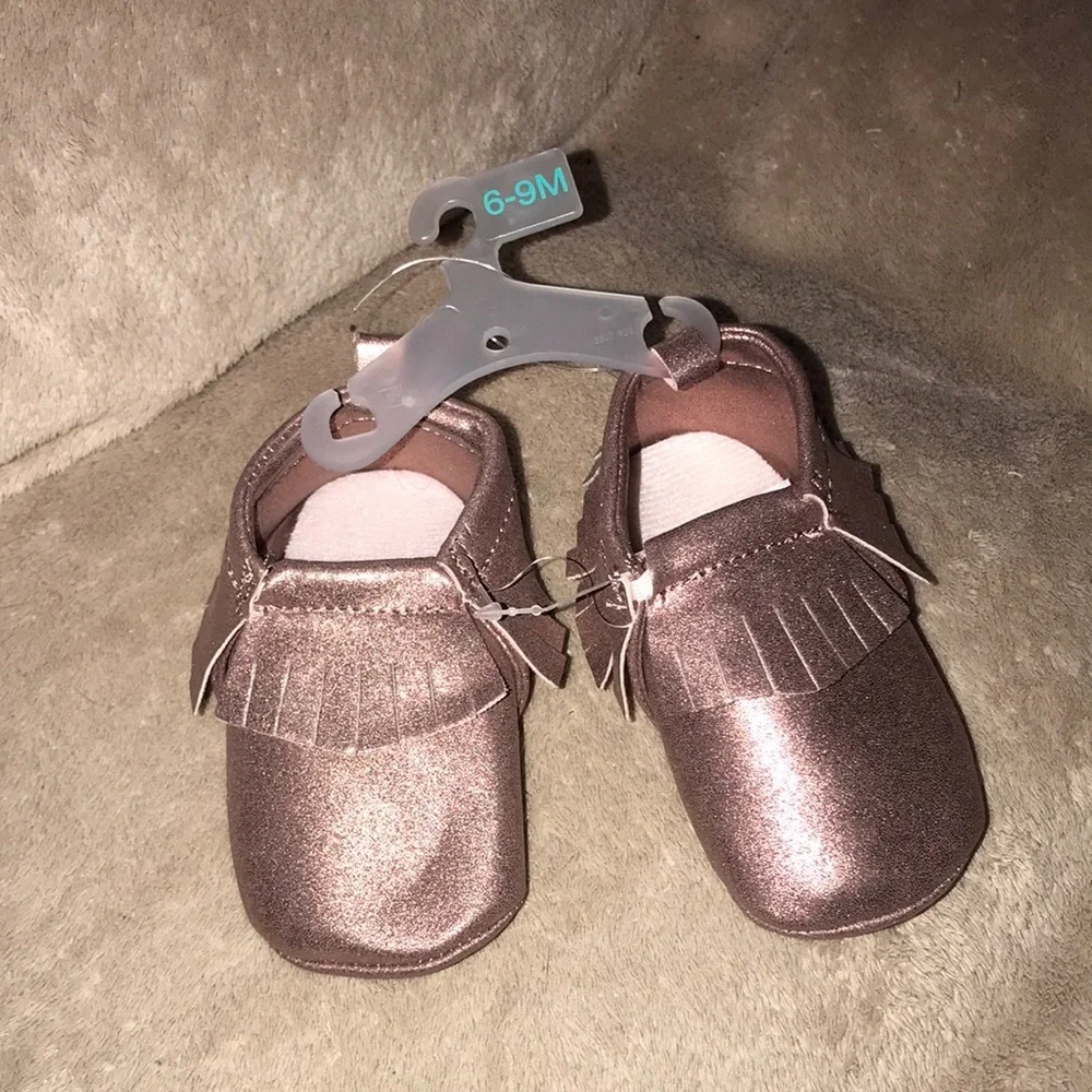 Pink sparkly 6-9 months Mocassins Target New